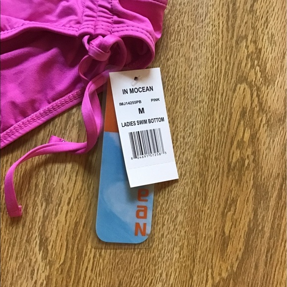 In Mocean bikini pink NWT M 8/10 beautiful color draw string sides all t… - Picture 6 of 6